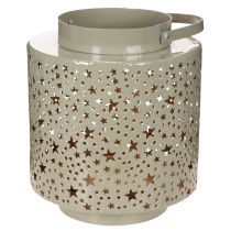 Produkt Latarnia z motywem gwiazdek, metalowa, zielona, 31 cm