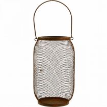 Produkt Latarnia dekoracyjna z metalowym uchwytem imitującym rdzę Ø17 cm W28,5 cm