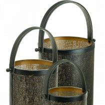 Produkt Latarnie dekoracyjne, latarnia z metalowymi otworami H35,5/31/25cm zestaw 3 szt.