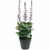 Produkt Dekoracyjna roślina lawendy, śródziemnomorska doniczka lawendy, fioletowy sztuczny kwiat