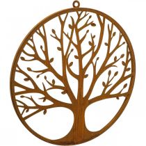 Dekoracja ścienna drzewo życia patyna pierścionek dekoracyjny metalowy pierścionek Ø38cm