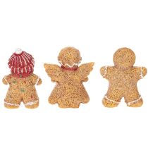 Produkt Sztuczna figurka dekoracyjna piernikowy ludzik, 8cm, 3 sztuki