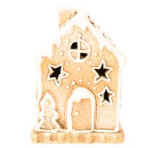 Produkt Świecznik na tealight w kształcie domku z piernika do postawienia i dekoracji, 13 cm