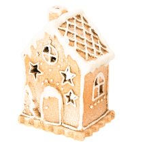 Produkt Świecznik na tealight w kształcie domku z piernika do postawienia i dekoracji, 13 cm