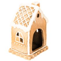 Produkt Świecznik na tealight w kształcie domku z piernika do postawienia i dekoracji, 13 cm