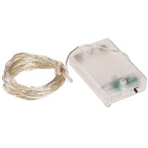 Produkt Lampki choinkowe 50 mikro diod LED, ciepłe białe, z timerem na baterie, 6 szt.