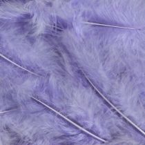 Produkt Fioletowe piórka Puszyste artykuły do rękodzieła Wiosna 5-10cm 20g