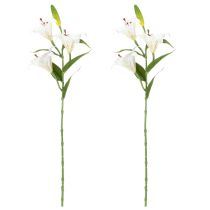 Produkt Sztuczny kwiat lilii, realistyczna replika, trwała dekoracja do pomieszczeń mieszkalnych, 66 cm, 2 sztuki