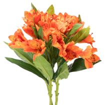 Produkt Sztuczny kwiat Alstroemeria Pomarańcza, sztuczna dekoracja bukietu, 75 cm, 3 sztuki