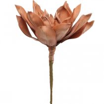 Kwiat lotosu Sztuczna roślina Sztuczny kwiat lotosu Brązowy L64cm