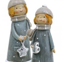 Produkt Deco figurki zimowe figurki dziecięce dziewczynki wys. 14,5 cm 2szt