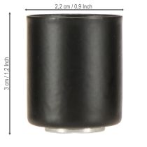 Produkt Magnetyczny świecznik, metal czarny, wys. 3 cm, 4 sztuki