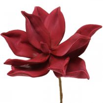 Produkt Sztuczna magnolia czerwona sztuczna dekoracja kwiatowa z pianki kwiatowej Ø10cm 6szt