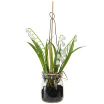 Produkt Konwalia w Szkle Sztuczne Wczesne Kwitnące H22cm 3szt