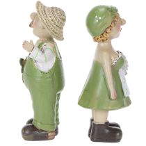 Produkt Dekoracyjne figurki pary rolników, fajna ozdoba do salonu i letniego wnętrza, 17 cm, 2 sztuki