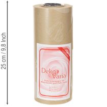 Produkt Papier do mankietów 25 cm 100 m naturalne serca – Papier florystyczny odporny na wilgoć