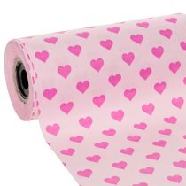 Produkt Papier do mankietów z motywem serca, różowy, 25cm, 100m