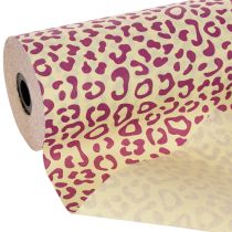 Produkt Papier do mankietów, wzór panterki, fioletowy, 25 cm, 100 m