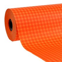 Produkt Papier mankietowy 37,5cm pomarańczowy w kratkę 100m