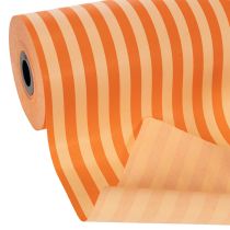 Produkt Papier do mankietów w rolce, pomarańczowy w paski, 25 cm x 100 m