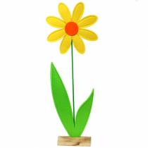 Gigantyczny Kwiat Filcowy Zielony, Żółty, Pomarańczowy Ø40cm H93cm Dekoracja Okna Sklepu