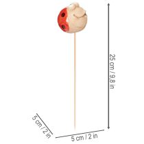 Produkt Patyczki ogrodowe Biedronki, dekoracyjny element dekoracyjny do ogrodu, 25 cm, 4 sztuki