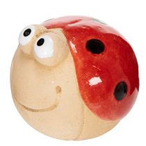 Produkt Dekoracyjna figurka ceramiczna Biedronka do wesołej dekoracji ogrodu i parapetów, 7cm, 3 sztuki