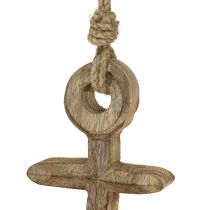 Produkt Kotwica marynistyczna do dekoracji drewna Naturalna drewniana kotwica do zawieszenia 19cm