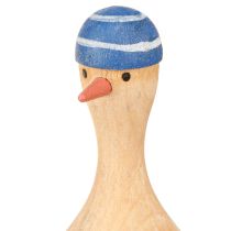 Produkt Morskie mewy dekoracyjne z drewna niebieskie granatowe wys. 14cm 6 szt