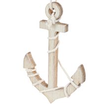 Produkt Kotwa morska drewniana do zawieszenia biała naturalna 13,5×20cm 2 szt