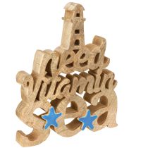 Produkt Morska dekoracja drewniana „Potrzebuję witaminy morskiej” drewno mango 27×33cm