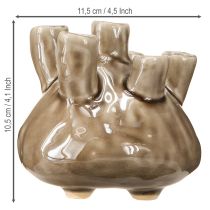 Produkt Wazon ceramiczny morski koralowy brązowy Ø11,5cm wys.10cm