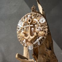 Produkt Morska dekoracja ścienna DIY Box dekoracyjne muszle kotwiące w kształcie pierścienia Ø38cm