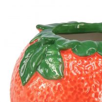 Produkt Śródziemnomorska dekoracyjna pomarańczowa doniczka ceramiczna Ø9cm