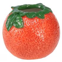 Śródziemnomorska dekoracyjna pomarańczowa doniczka ceramiczna Ø9cm