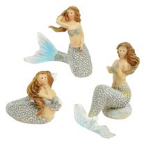 Produkt Figurka dekoracyjna syrenka niebieska 6cm - 9,5cm 3szt.