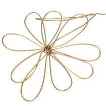 Produkt Girlanda dekoracyjna z metalowych kwiatów, drut na wianek kwiatowy, letnia dekoracja, dekoracja ścienna, złota, 110 cm