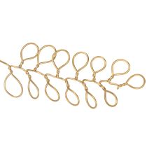Produkt Girlanda dekoracyjna z metalowych kwiatów, drut na wianek kwiatowy, letnia dekoracja, dekoracja ścienna, złota, 110 cm