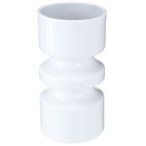 Produkt Wazon metalowy na kwiaty w kremowo-białej emalii Ø9cm H17.5cm