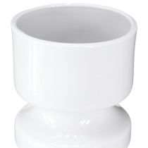 Produkt Wazon metalowy na kwiaty w kremowo-białej emalii Ø9cm H17.5cm