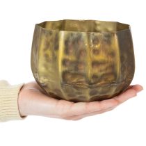 Produkt Doniczka dekoracyjna metalowa, mosiądz, Ø22/18/14cm, zestaw 3 szt.