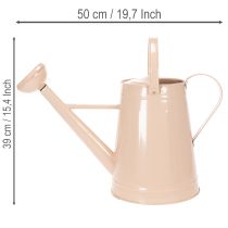 Produkt Metalowa dekoracyjna konewka, piaskowy wzór vintage, do roślin i suszonych kwiatów, 50×22,5×39 cm
