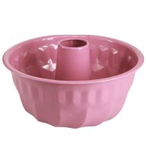 Produkt Metalowa dekoracyjna miska do pieczenia Gugelhupf różowa Ø23cm W12cm