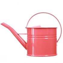 Produkt Metalowa dekoracyjna konewka, różowa doniczka, 1,25 l, do wewnątrz/na zewnątrz, balkon