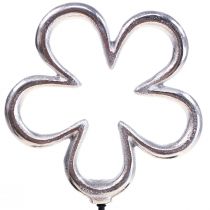 Produkt Metalowa dekoracja kwiatowa srebrna czarna dekoracja stołu wiosna W36cm