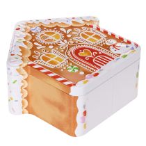 Produkt Puszka świąteczna, puszka na ciasteczka, choinka i domek, wygląd piernika, 14 cm, 2 sztuki