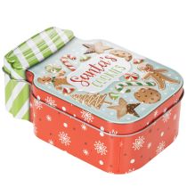 Produkt Metalowa puszka na ciasteczka z motywem świątecznym w kształcie słoika na ciasteczka, 15 cm, 2 sztuki