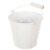Produkt Wiadra metalowe, białe, Ø12cm, wys.10cm, 8 szt.