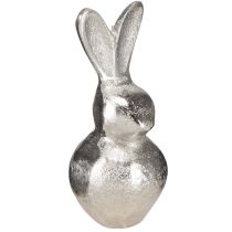 Produkt Dekoracyjny Króliczek Srebrny – Nowoczesna figurka wielkanocna wykonana z metalu do stylowej wiosennej dekoracji 11cm 3 szt.