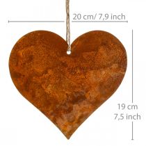 Produkt Serca metalowe, zawieszki ozdobne, dekoracja rdzawa 19×20 cm 4 szt